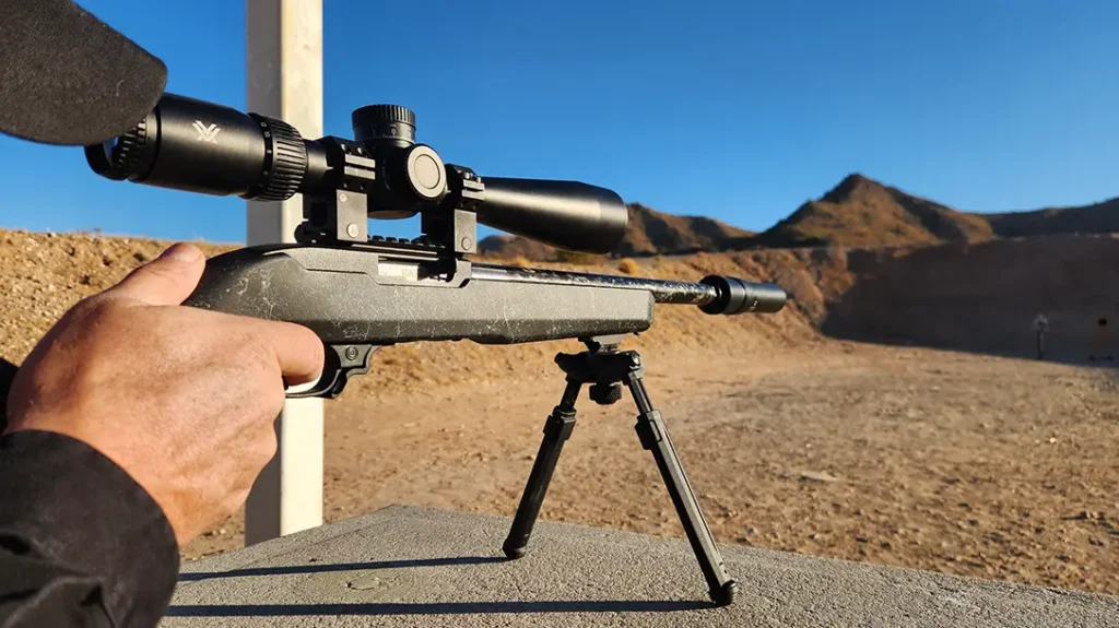 I ran the Ruger 10/22 Carbon Fiber suppressed