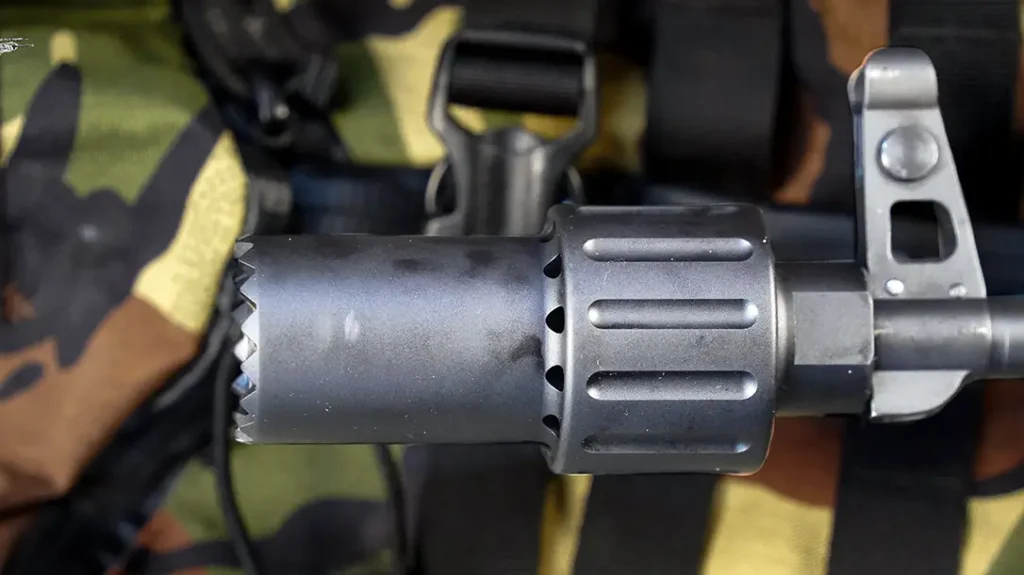 Midwest Industries offers several muzzle devices for AK rifles. 