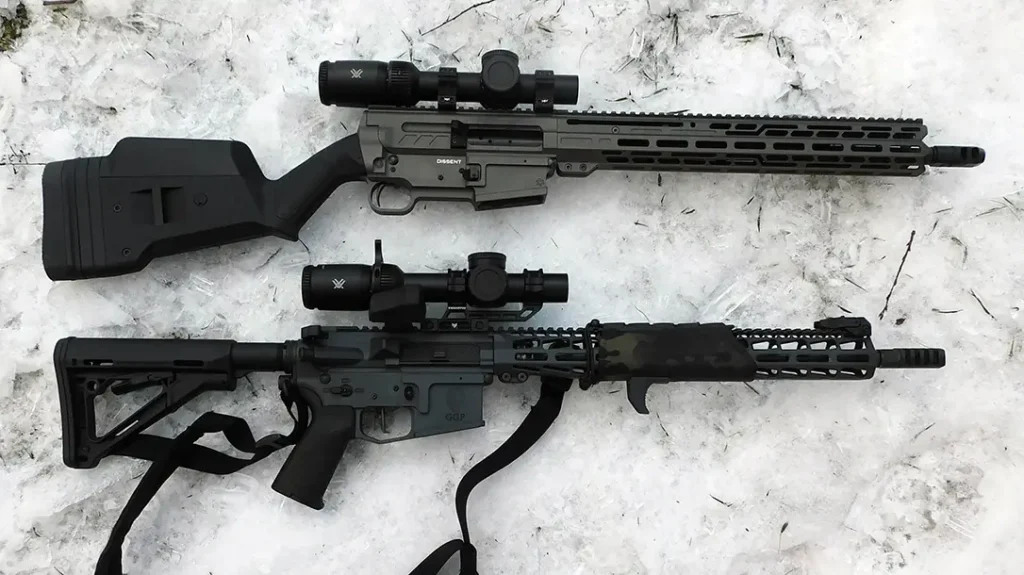 Rifle comparison for banned state restrictions. 