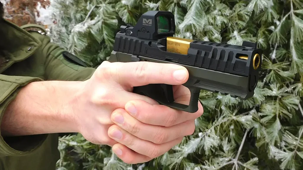 The pistol was 100 percent reliable through those 365 rounds.