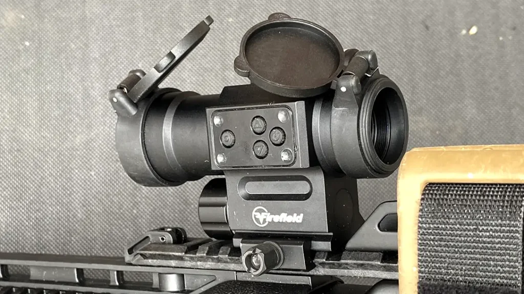 The author installed the Firefield Impulse 1x30 Red Dot Sight.