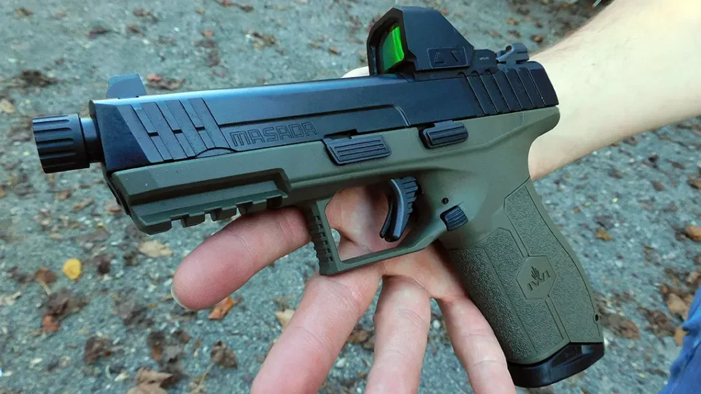 The Masada Tactical has a two-tone appearance. 