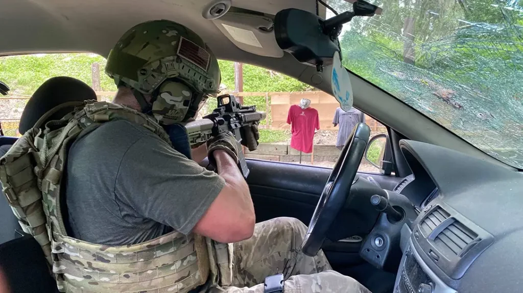 Law enforcement officers can use these targets to simulate various real-life situations.