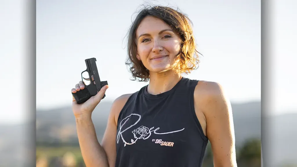 The kit includes a card from Lena Miculek with a link to training and other materials for new shooters.