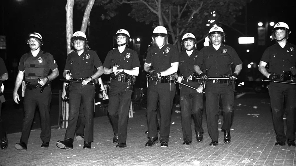 Rodney King riot in Los Angeles.