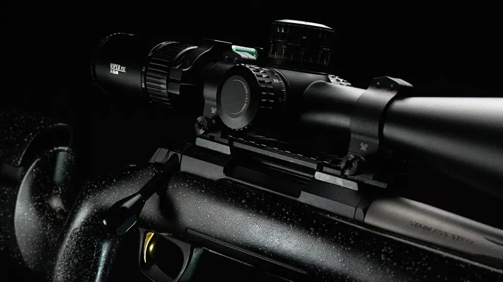 A bubble level is helpful for long-range shooting. 