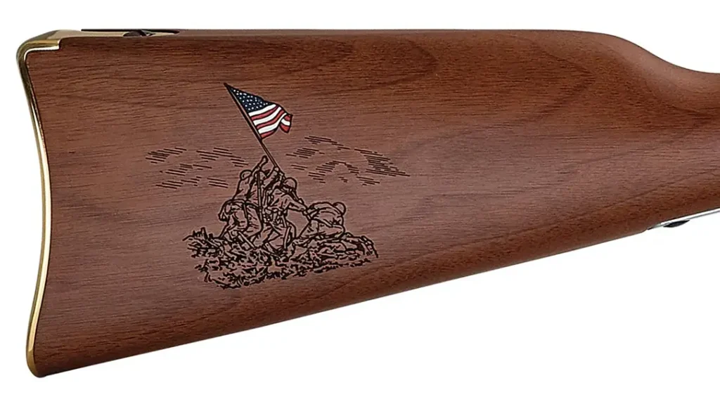 Iwo Jima flag raising on buttstock
