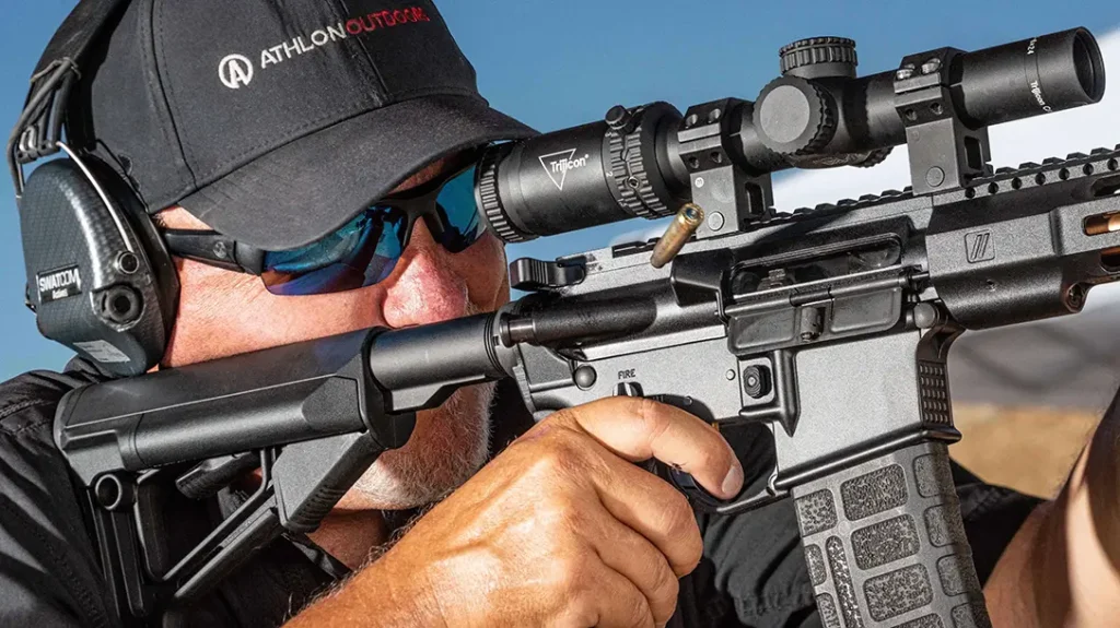 A good, consistent cheek weld is critical on how to hold a rifle. 