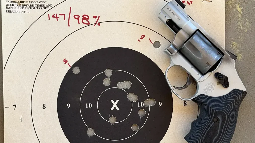 Accuracy results with the enhanced S&W J-Frame.