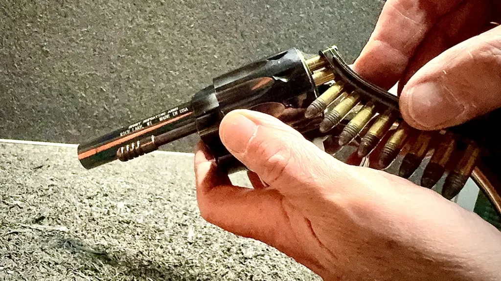 The author used a QuickStrip from Tuff Products for fast reloads.