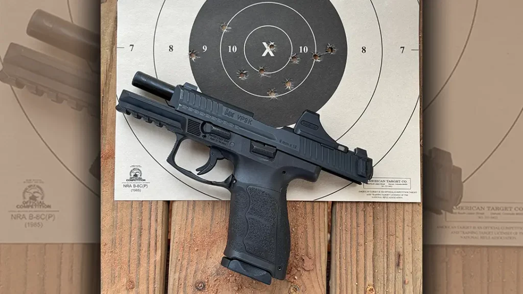 The author shot Justin Dyal’s “5-Yard Roundup” drill and scored a 98, a personal best. The drill demands accuracy under tight time limits and includes both strong and support hand-only stages.