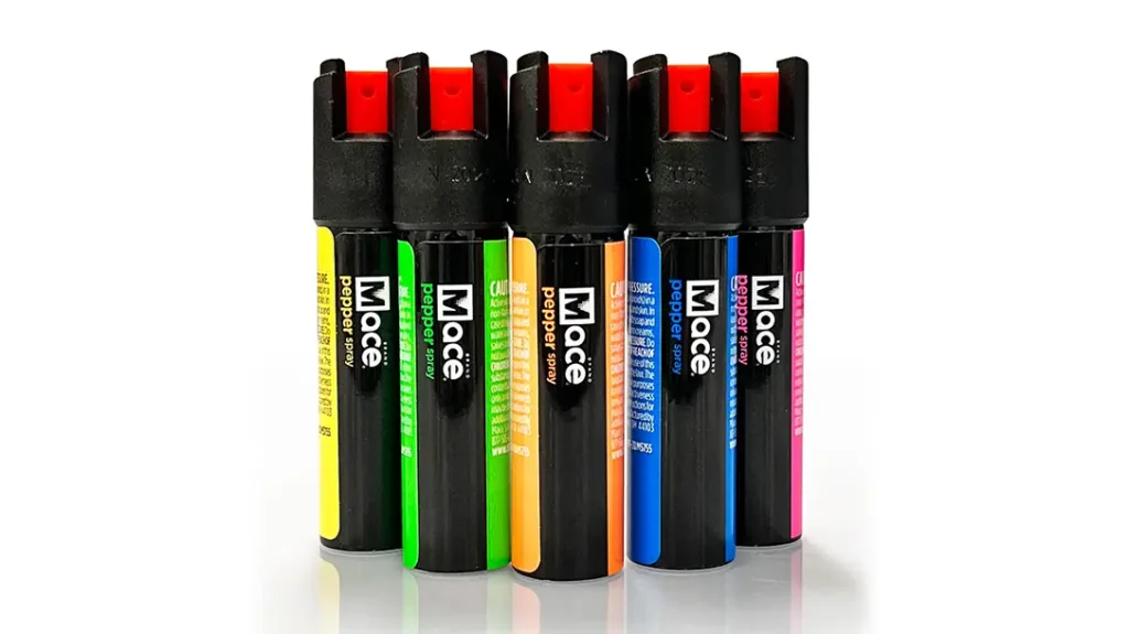 Like pepper spray, chemical mace is another form of aerosol self-defense spray that is designed to cause irritation to the eyes, nose, and throat.