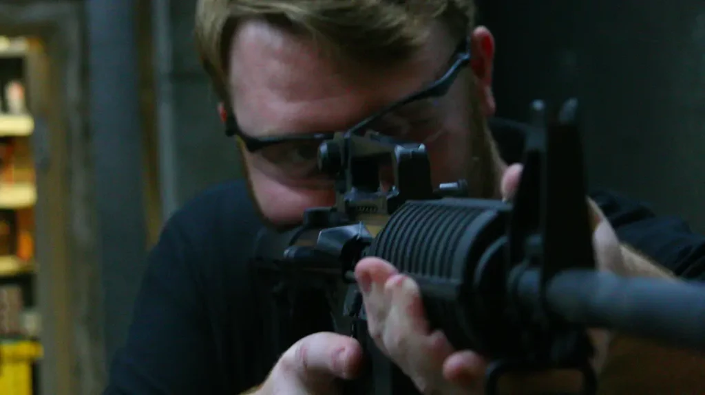 Voss and the author share another vision problem due to aging eyes, which is the struggle with shooting open sights.