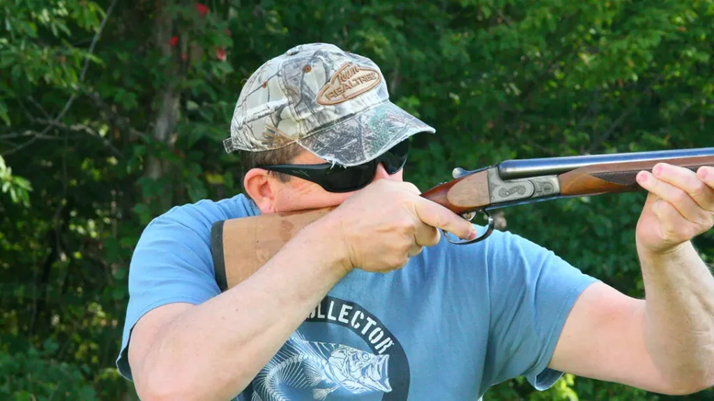 Due to his aging eyes, the author also struggles with shooting the shotgun as well.