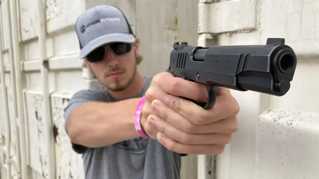 How can a handgun that carries only a single-digit number of rounds—albeit .45 ACP 230 grain “flying ashtrays”—compete against 17 or more rounds typical now for the polymer wonders?