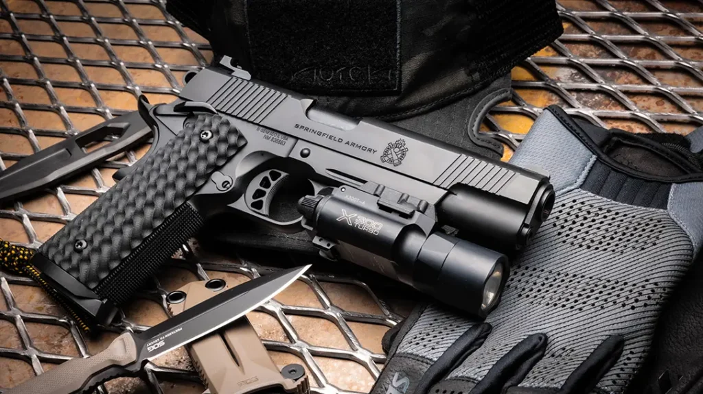 Springfield Armory TRP with rail.