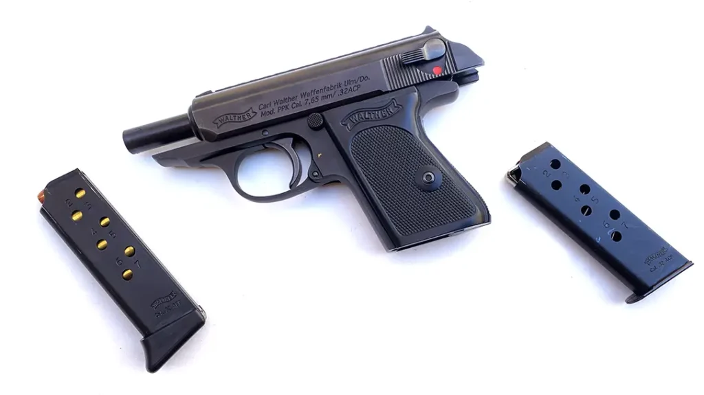 The pistol includes a 7-round magazine.