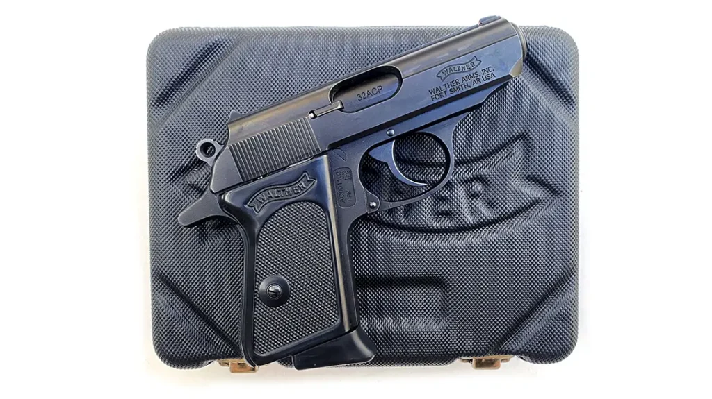 The Walther PPK .32 ACP includes a tasteful, fitted, velvet-lined, Walther logo, imported Negrini case.