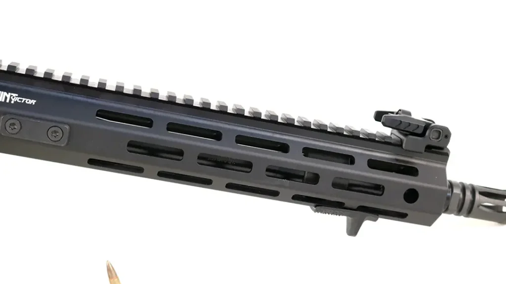 The Springfield SAINT Victor pistol utilizes ample M-LOK attachment points. 