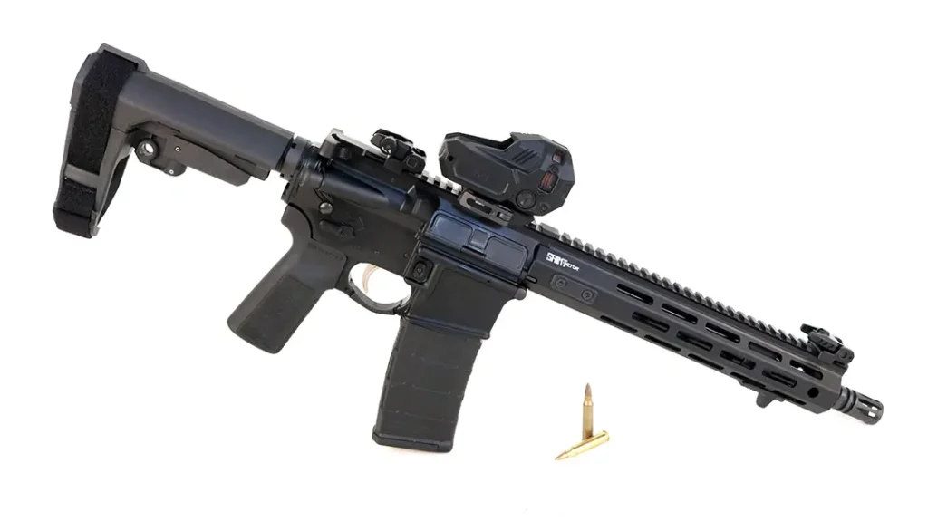 The compact SAINT Victor pistol in 5.56mm. 