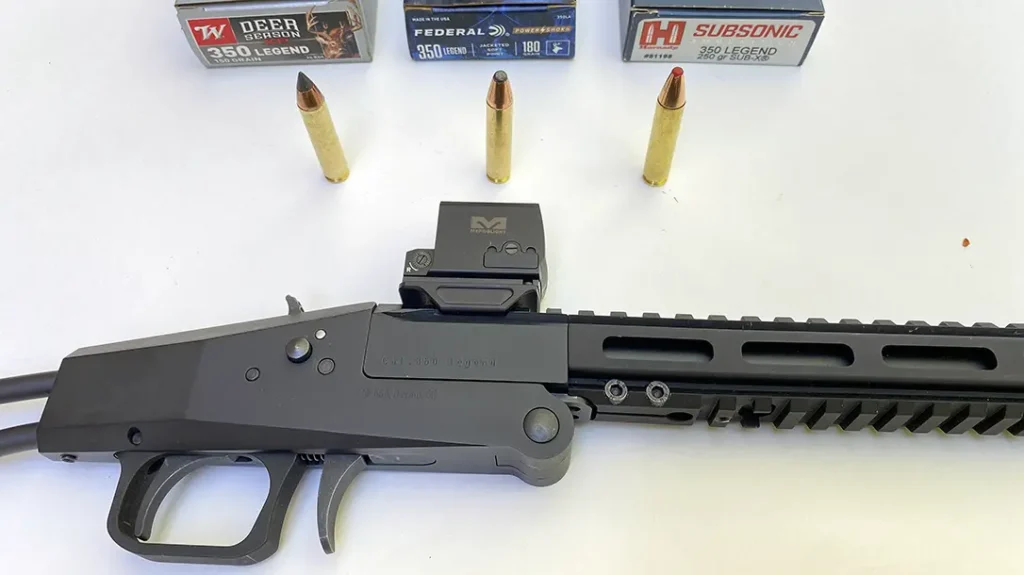 The Big Badger employs a Picatinny receiver rail for optics.