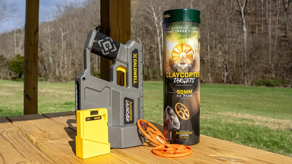 Caldwell ClayCopter Launcher and clays. 