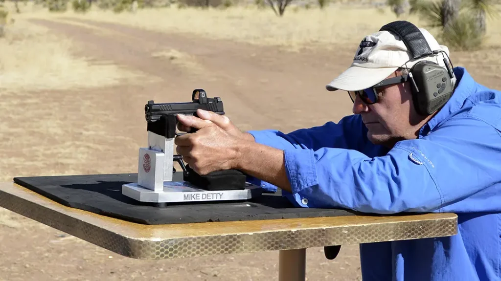 Shooting the Ruger RXM for accuracy groups.