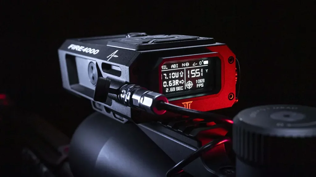 The OLED screen display on the Fire 4000.