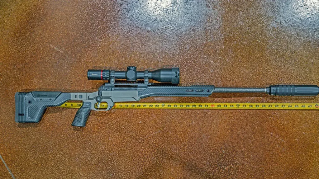 Rifle with traditional suppressor