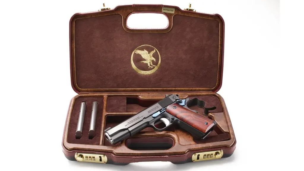 Nighthawk Custom ships the Cooper Classic with a complete set of documents and a black PVC case with custom foam cutouts.