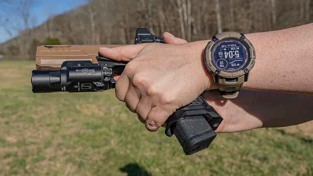 One of the staple features of the 2311 is the ambidextrous controls, which include an ambidextrous thumb ledge.