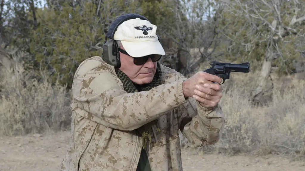 Shooting from a standing position with a 2-handed grip, the Rossi RM64 was controllable, even with the hotter magnum loads.