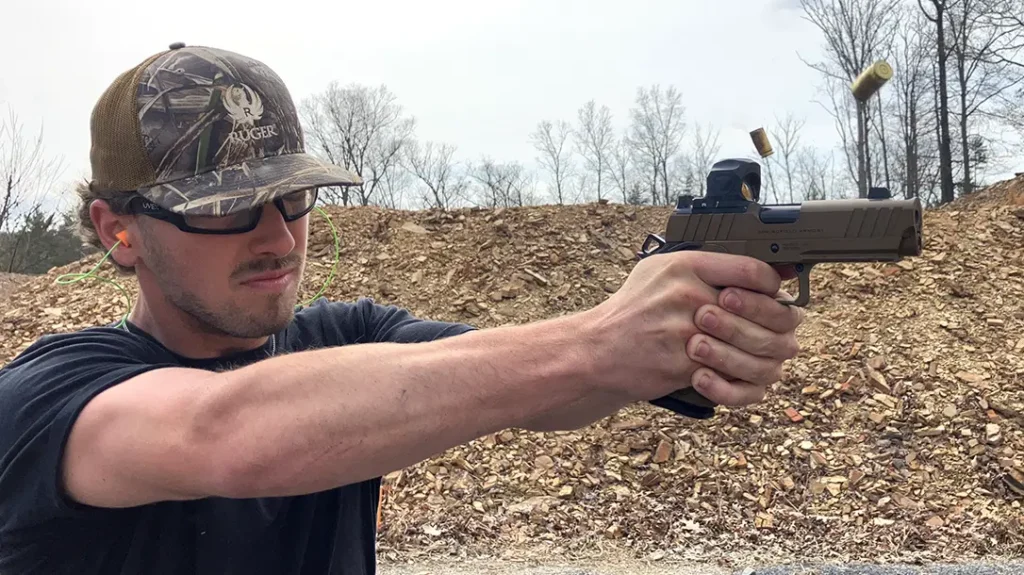 The commander-length slide with a 4.25-inch barrel provides the optimum mix of sight radius, concealment, weapon balance, and reliability in a 1911-pattern handgun.