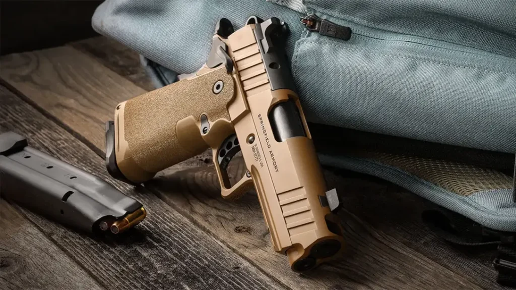 The Springfield Armory DS Prodigy Comp is a handgun that stacks rounds on top of each other in a hurry.