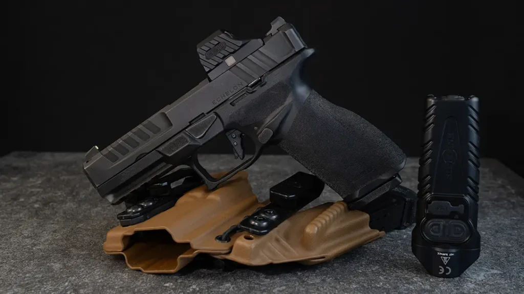 The author loves the Springfield Echelon because there are a lot of aftermarket accessories available for it.