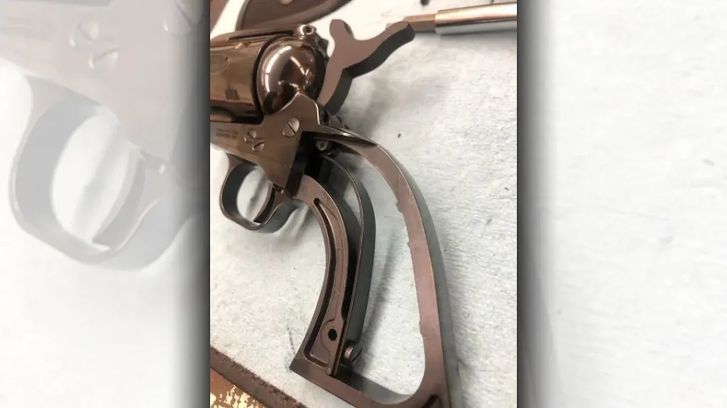 A leaf spring is used to power the hammer, just like the original Peacemaker, and it is smooth for easy thumb-cocking.