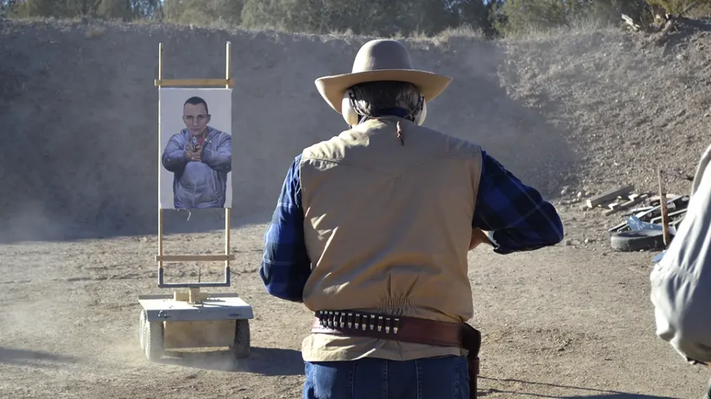 Our day with the Taurus Deputy .45 Colt also included a fight with a robot.