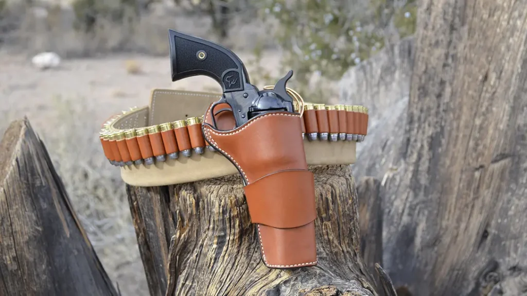 For his range work at Gunsite, the author used my DeSantis Butch Cassidy holster and money belt.
