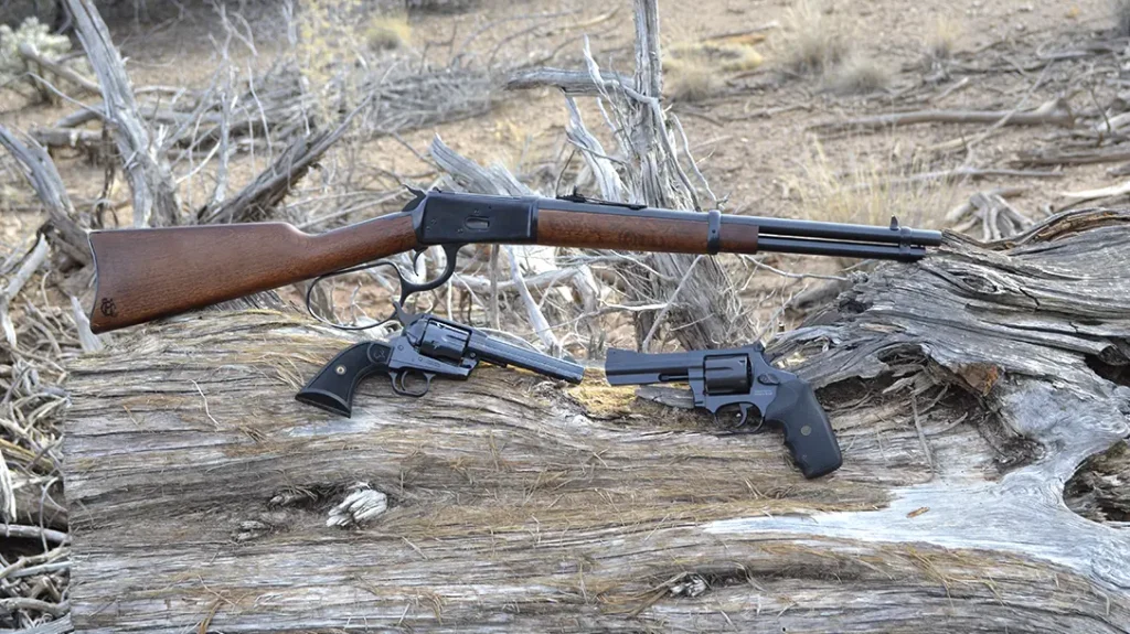 The Heritage Rifle 92, Rossi RM64, and Taurus Deputy .45 Colt at Gunsite.