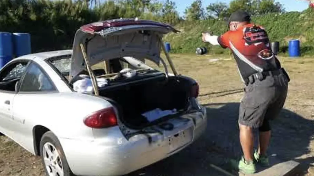 A typical IDPA course presentation. 