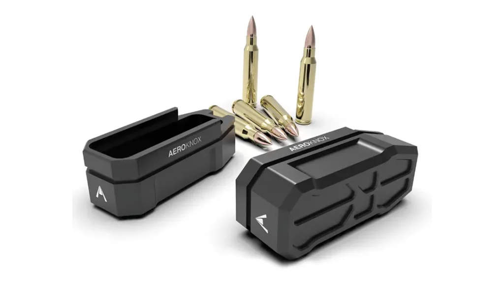 Extended pistol magazines provide more capacity.