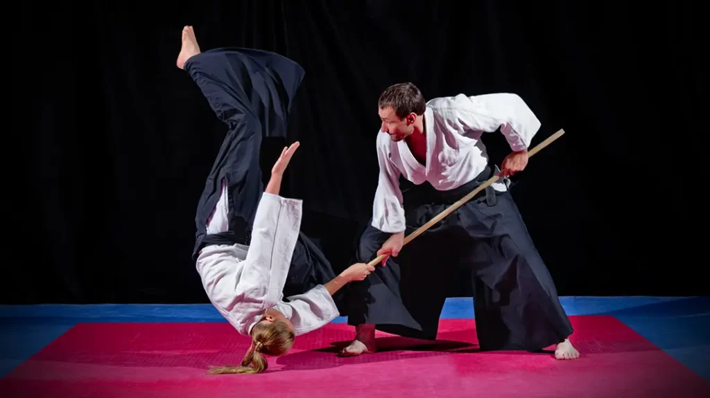 The art teaches both weapon offense and defense which is valuable during a physical conflict.