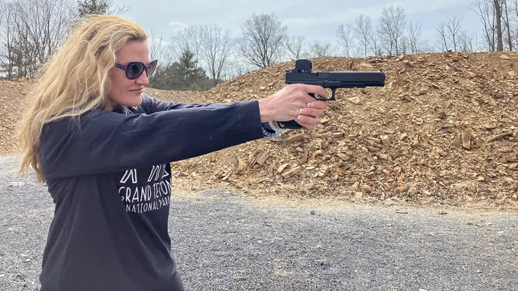 The GLOCK G17L MOS benefits from the longer slide, not just for velocity, but the enhanced ergonomic feel/balance.