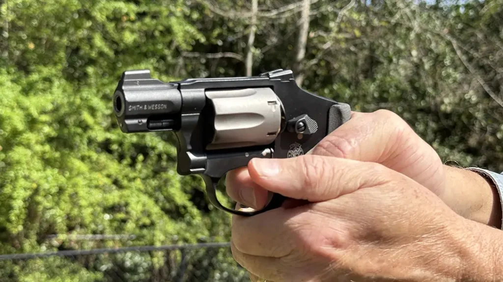 The author shooting the S&W 432 UC Ti.