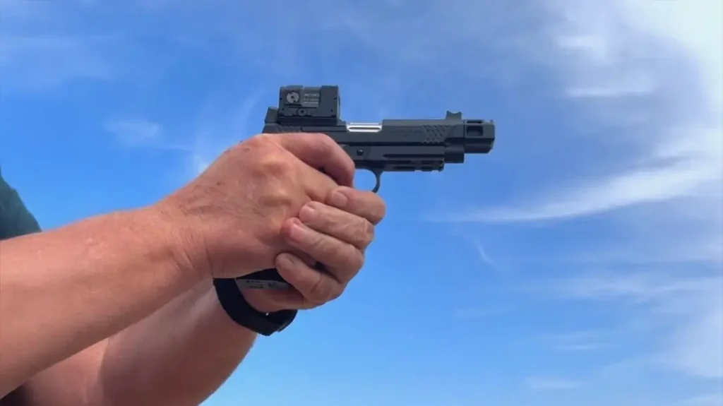 It was most advantageous to use Wilson’s practice load, a 135-grain HBFN making a whopping 955 fps.