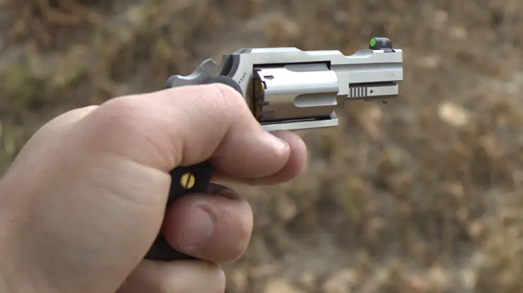 The author started his evaluation by putting rounds on paper and over my chronograph to see how fast those .22 Magnum rounds are going out of the little 1 ½-inch barrel.