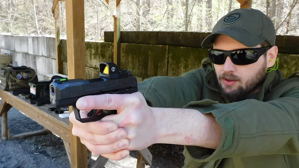 Running the Riton Optics red dots at the range.