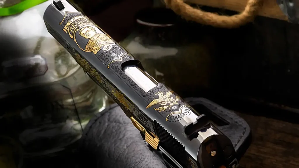 Custom engraved slide and frame