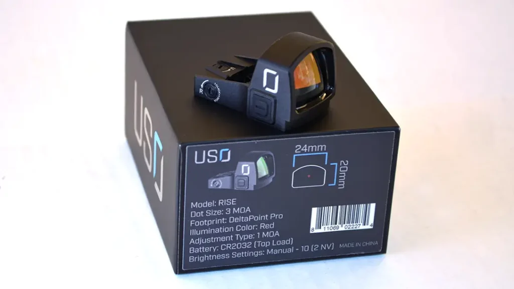 The US Optics RISE Red Dot.