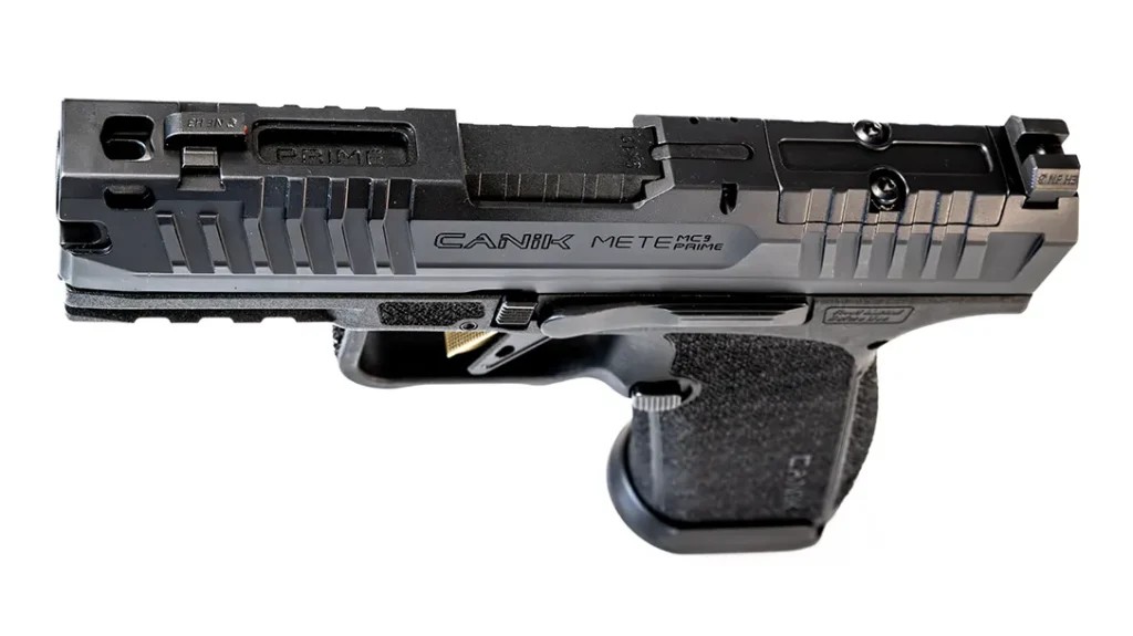 The slide serrations on the Canik METE MC9 PRIME are spot on with what a good EDC pistol should have.